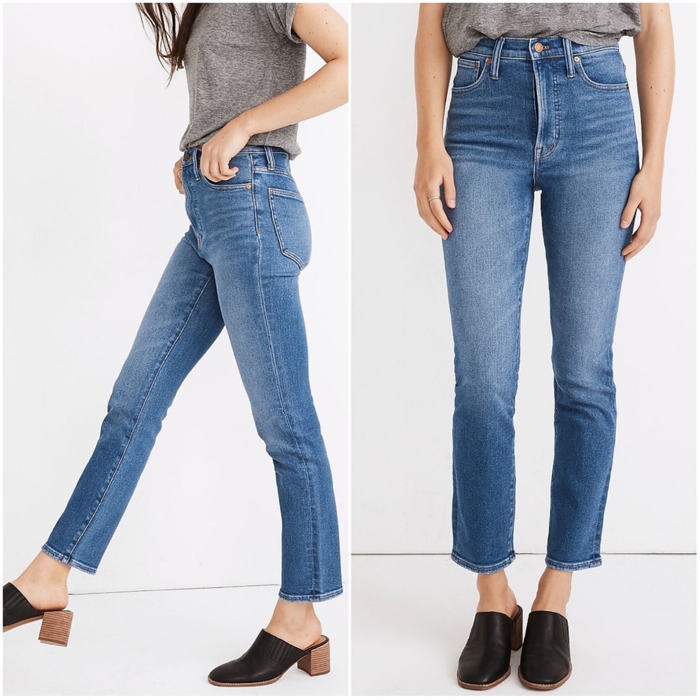 Madewell The Perfect Vintage Jean Englewood Blue Wash High Rise Mom Jeans US 26